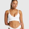 Hot Gymshark Seamless V Neck Bralette White