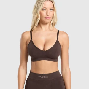 Best Gymshark Seamless V Neck Bralette HeritageBrown