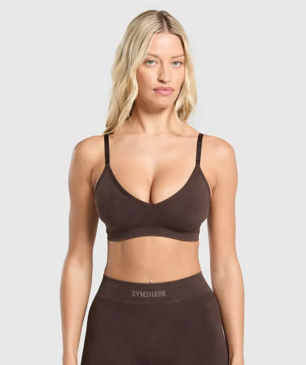 Best Gymshark Seamless V Neck Bralette HeritageBrown