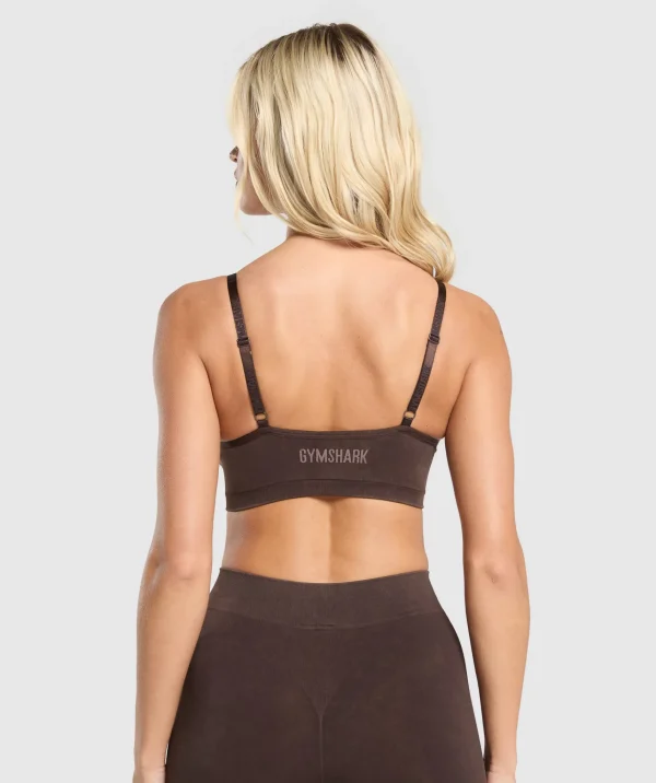 Best Gymshark Seamless V Neck Bralette HeritageBrown