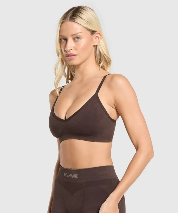 Best Gymshark Seamless V Neck Bralette HeritageBrown