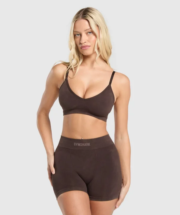 Best Gymshark Seamless V Neck Bralette HeritageBrown