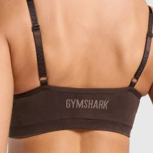 Best Gymshark Seamless V Neck Bralette HeritageBrown