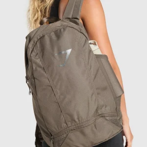 Clearance Gymshark Sharkhead Backpack CamoBrown