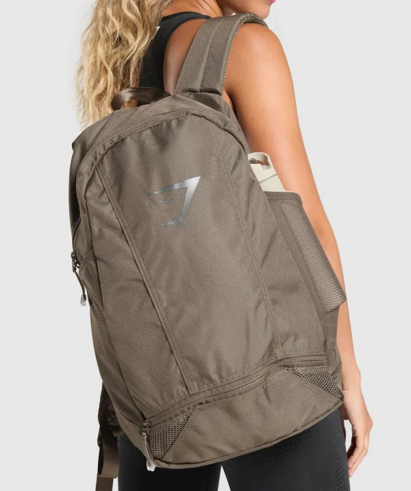 Clearance Gymshark Sharkhead Backpack CamoBrown