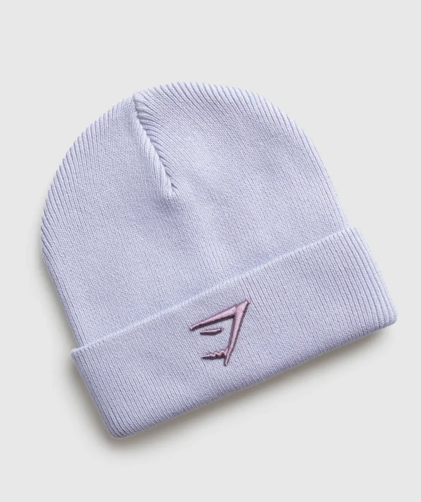 Sale Gymshark Sharkhead Beanie SilverLilac