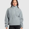 Best Gymshark Sherpa 1/4 Zip DenimGrey