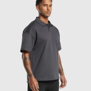 New Gymshark Short Sleeve Polo OnyxGrey