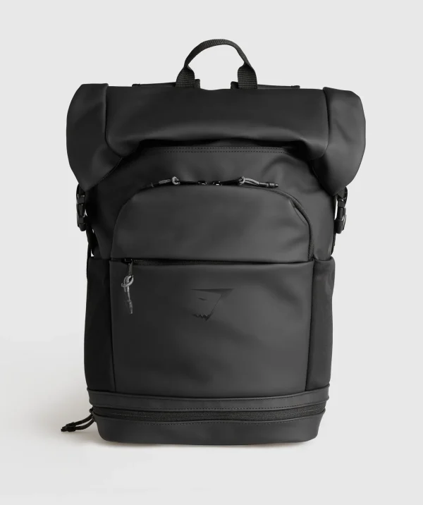 Online Gymshark Sleek Backpack Roll Top Black