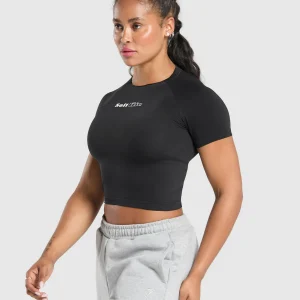 Online Gymshark Soft Life Baby Tee Black