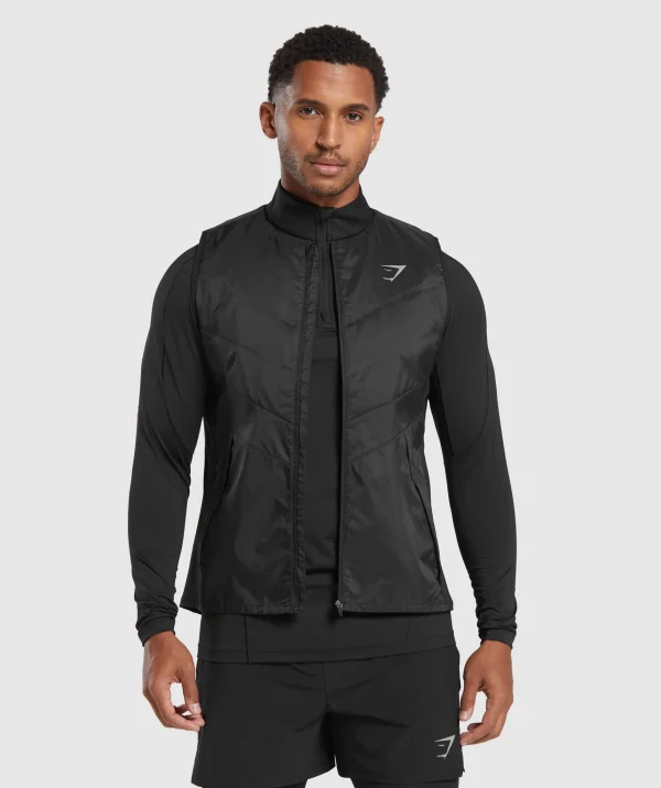 New Gymshark Speed Gilet Black