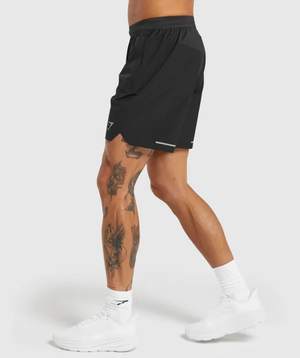 Hot Gymshark Speed 7" Shorts Black