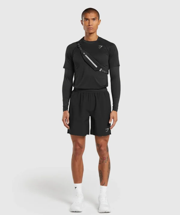Hot Gymshark Speed 7" Shorts Black