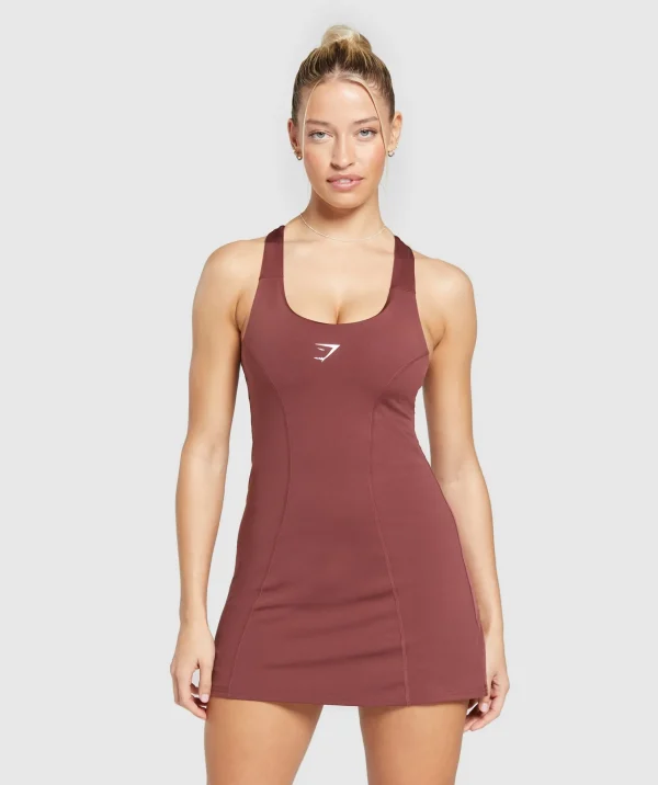 New Gymshark Sport Dress BurgundyBrown