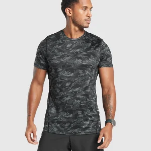 Best Gymshark Sport Print T-Shirt AsphaltGrey