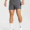 Sale Gymshark Sport 5" Shorts SilhouetteGrey/Black