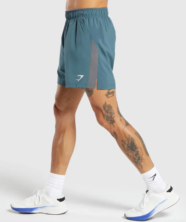 Discount Gymshark Sport  7" Shorts CargoBlue/Grey