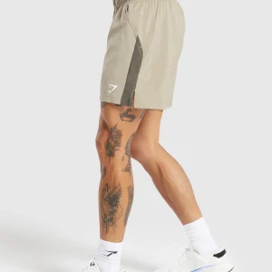 New Gymshark Sport  7" Shorts SandBrown/CamoBrown