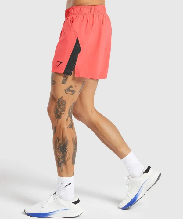 Fashion Gymshark Sport  5" Shorts TropicalPink/Black