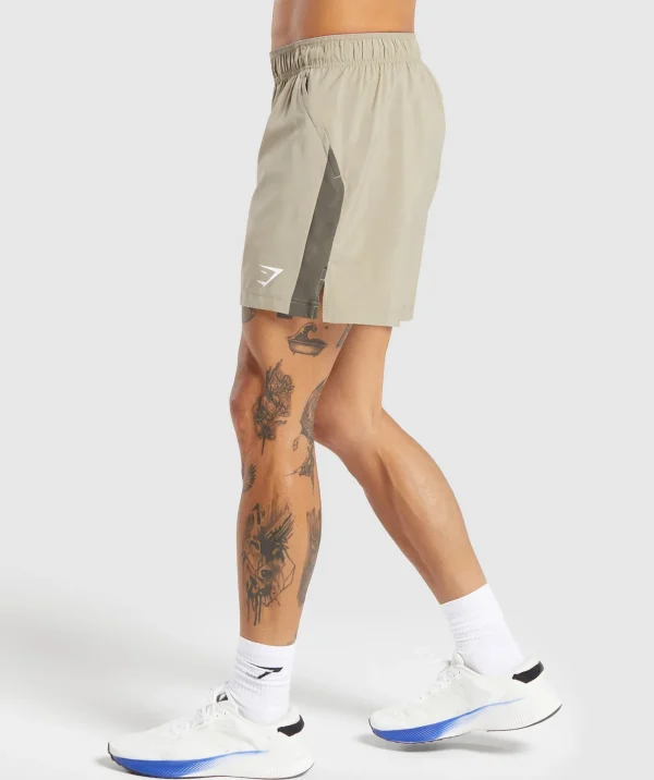 New Gymshark Sport  7" Shorts SandBrown/CamoBrown