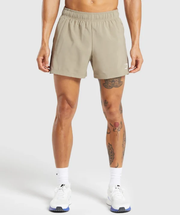 Discount Gymshark Sport  5" Shorts SandBrown/CamoBrown