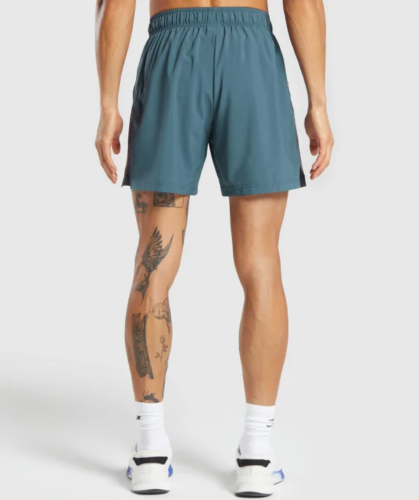 Discount Gymshark Sport  7" Shorts CargoBlue/Grey