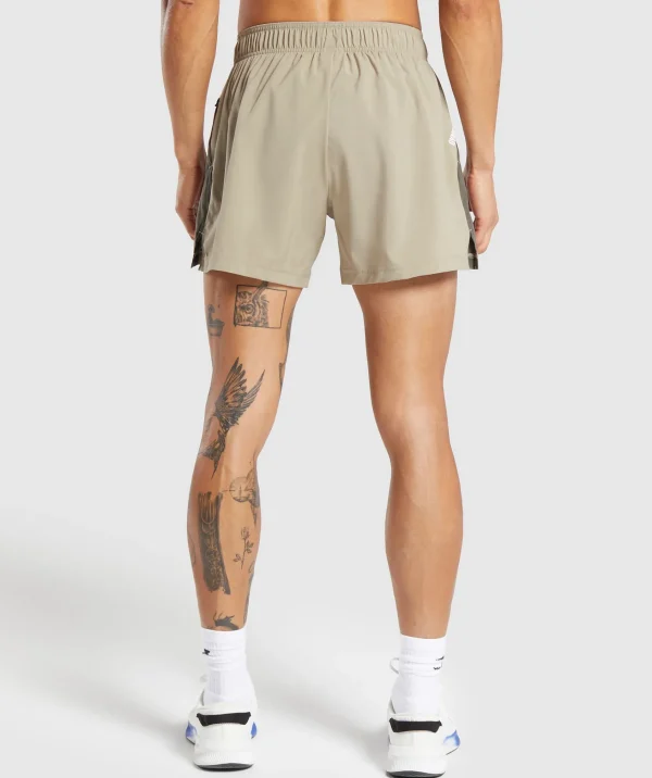 Discount Gymshark Sport  5" Shorts SandBrown/CamoBrown