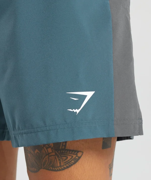 Discount Gymshark Sport  7" Shorts CargoBlue/Grey