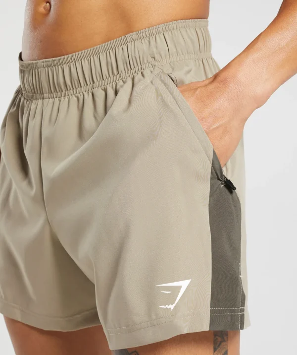 Discount Gymshark Sport  5" Shorts SandBrown/CamoBrown