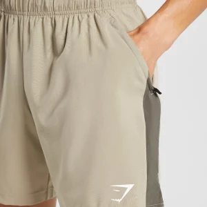 New Gymshark Sport  7" Shorts SandBrown/CamoBrown