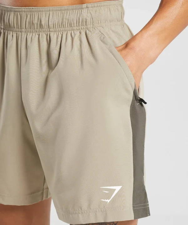 New Gymshark Sport  7" Shorts SandBrown/CamoBrown