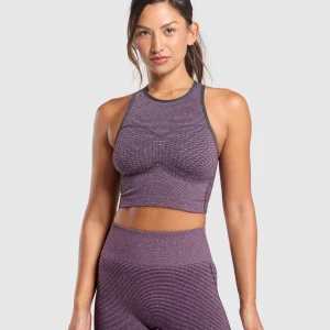 Best Gymshark Sport Seamless Cropped Tank MagentaPurple/DollyPink