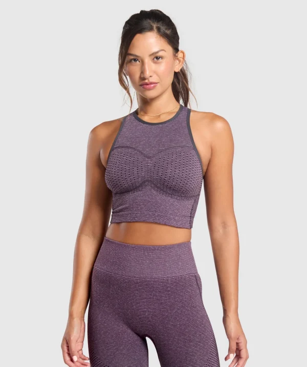 Best Gymshark Sport Seamless Cropped Tank MagentaPurple/DollyPink