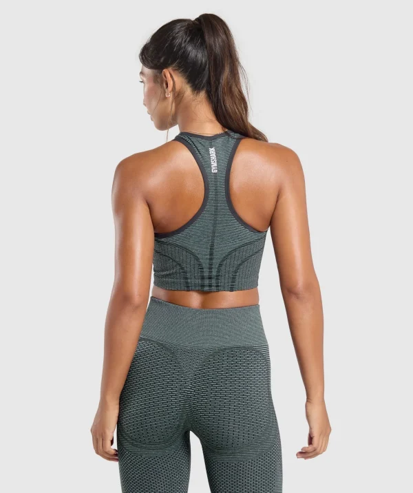 Best Gymshark Sport Seamless Cropped Tank VictoryGreen/DisciplineGreen