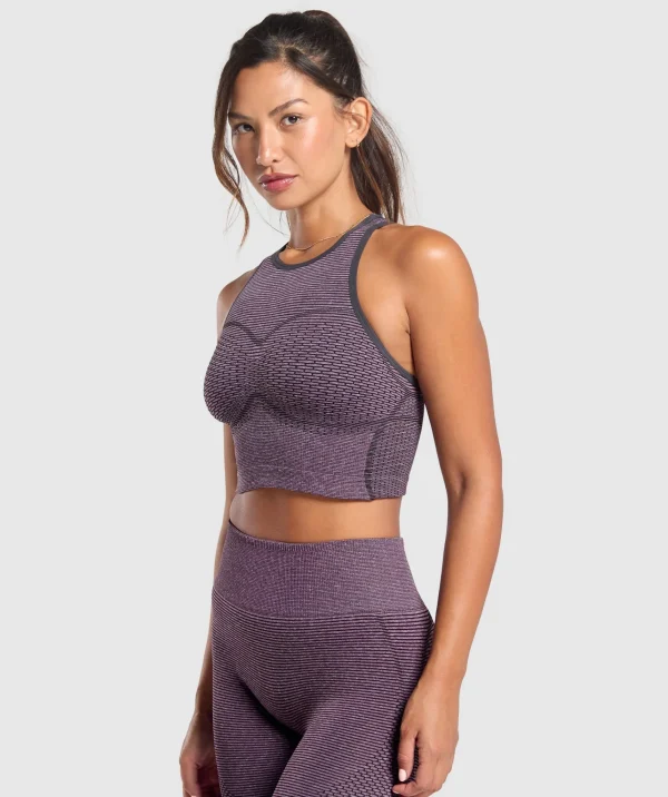 Best Gymshark Sport Seamless Cropped Tank MagentaPurple/DollyPink