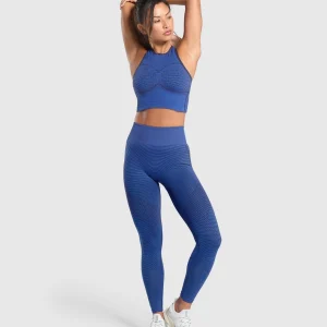 Sale Gymshark Sport Seamless Cropped Tank ForceBlue/PastelBlue