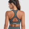 Clearance Gymshark Sport Seamless Sports Bra VictoryGreen/DisciplineGreen