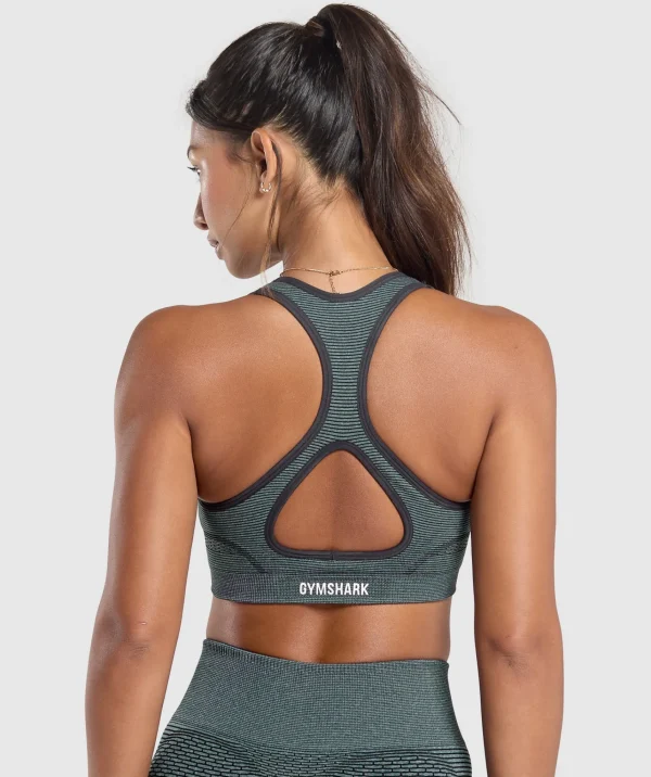 Clearance Gymshark Sport Seamless Sports Bra VictoryGreen/DisciplineGreen