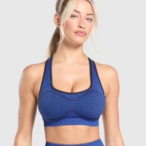 Best Gymshark Sport Seamless Sports Bra ForceBlue/PastelBlue