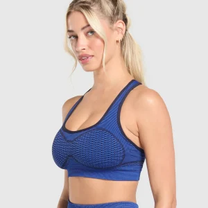 Best Gymshark Sport Seamless Sports Bra ForceBlue/PastelBlue