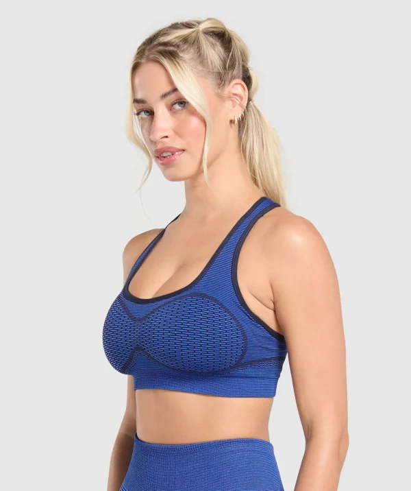 Best Gymshark Sport Seamless Sports Bra ForceBlue/PastelBlue