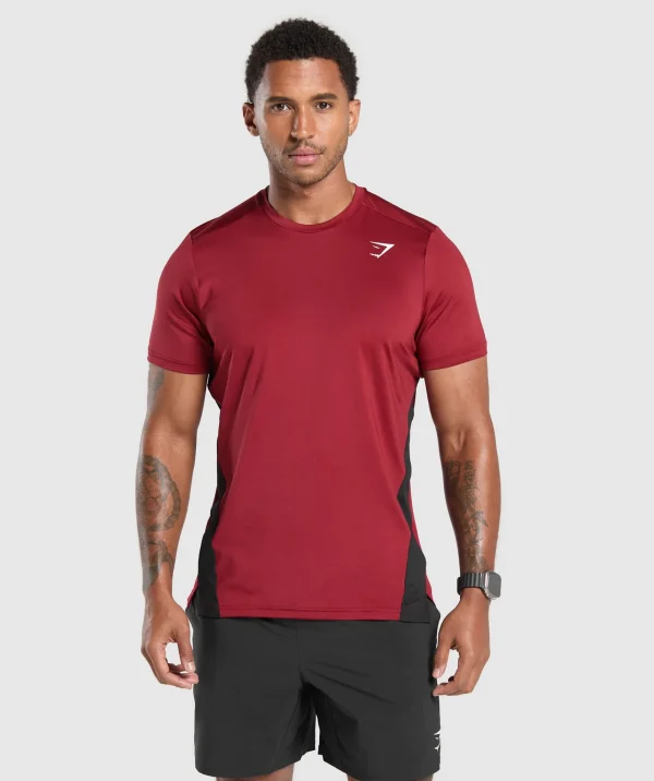 Hot Gymshark Sport T-Shirt RepsRed/Black