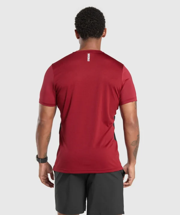 Hot Gymshark Sport T-Shirt RepsRed/Black