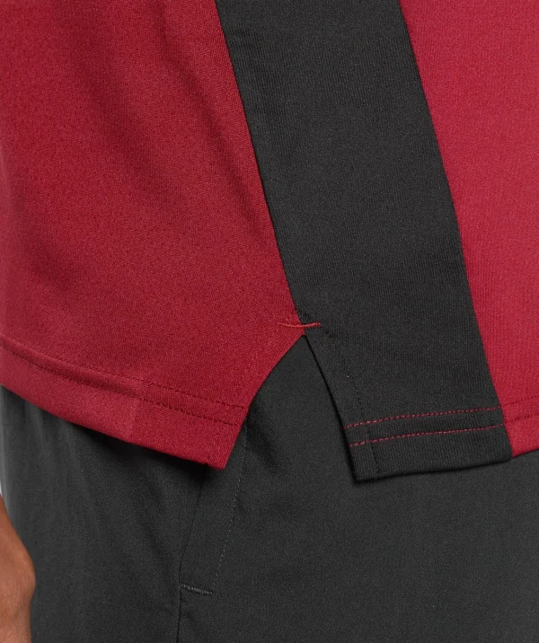 Hot Gymshark Sport T-Shirt RepsRed/Black