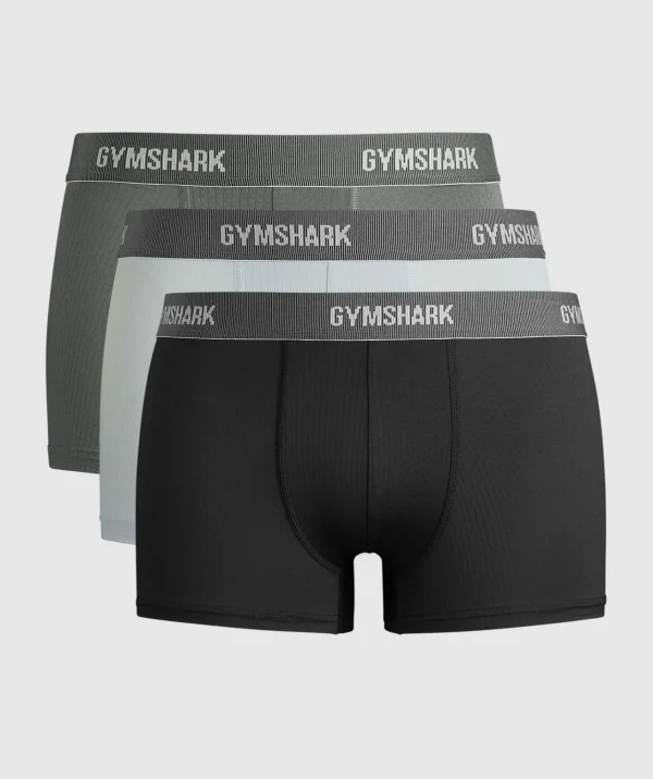 Best Gymshark Sports Tech Boxer 3PK Black/PitchGrey/LightGrey