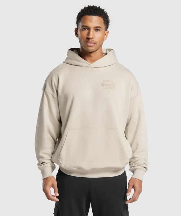 Sale Gymshark Stacked Hoodie PebbleGrey