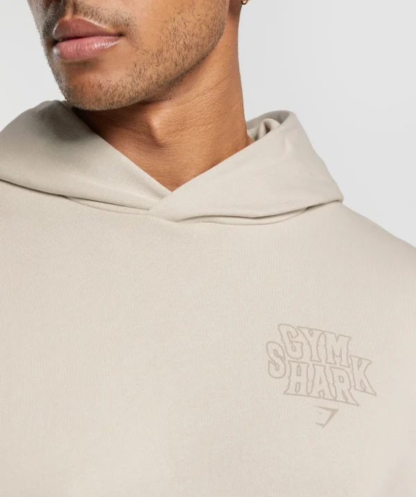 Sale Gymshark Stacked Hoodie PebbleGrey