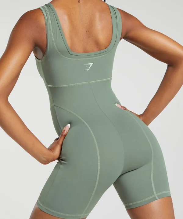 Sale Gymshark Stitch Feature All In One UnitGreen