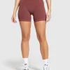 Outlet Gymshark Stitch Feature Shorts BurgundyBrown