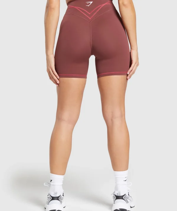 Outlet Gymshark Stitch Feature Shorts BurgundyBrown